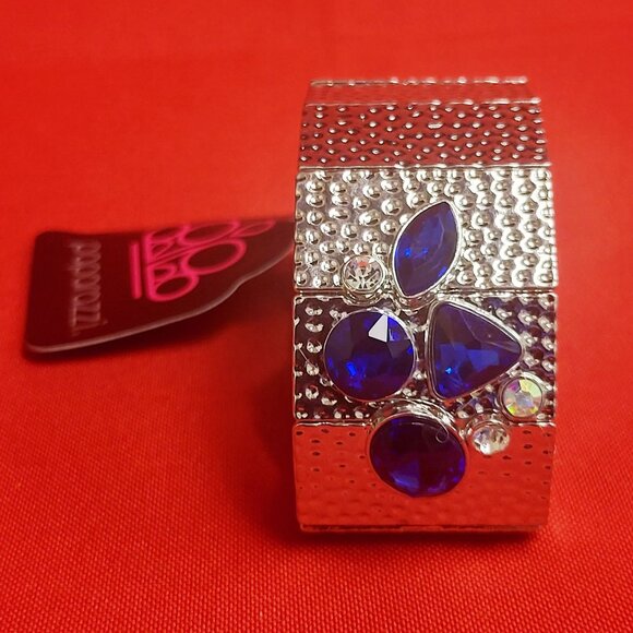 Paparazzi Flickering Fortune Blue Bangle Bracelet - Picture 5 of 10